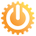 ONeil Interactive logo — an orange sunburst shape with the electric power symbol cut out in the center